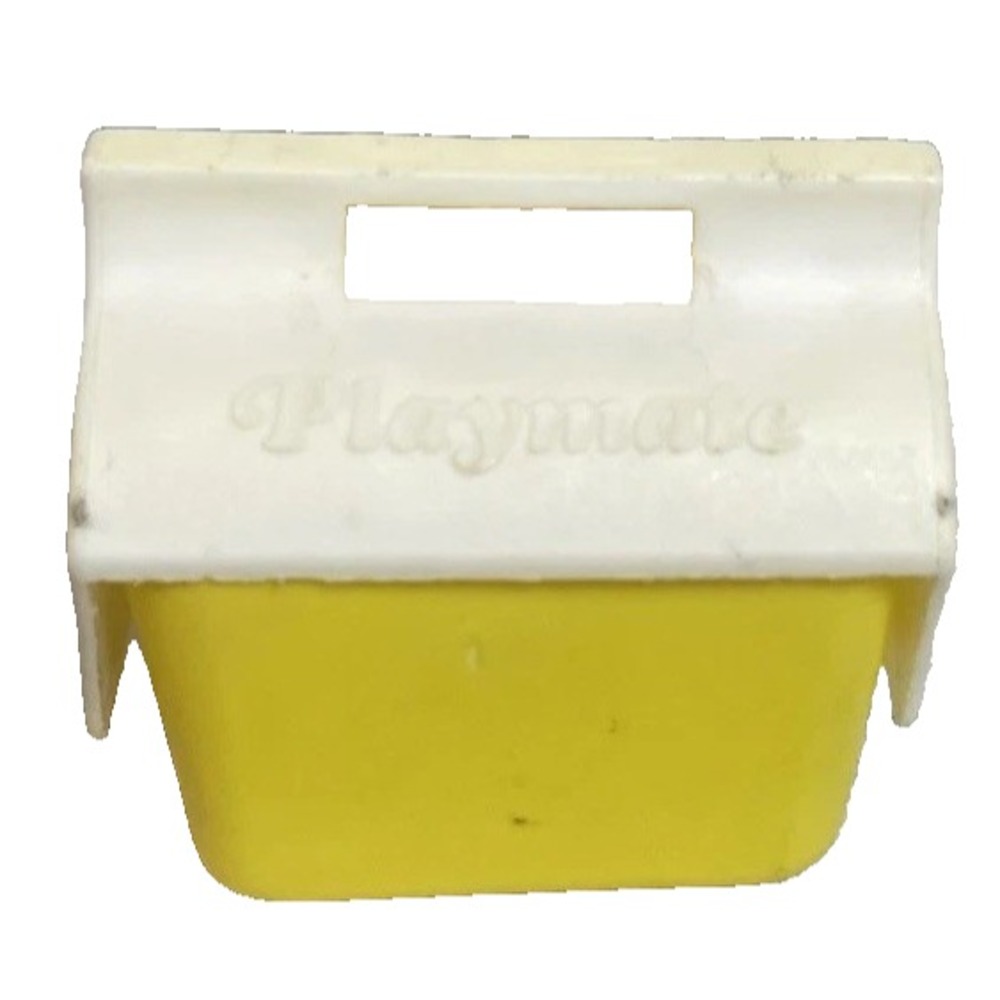 Vintage 1984 Fun Foods PLAYMATE‎ COOLER Beer Candy Container YELLOW 2" Barbie
